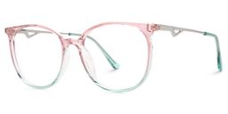 Babbage Rosa-Grün Rund Brille4