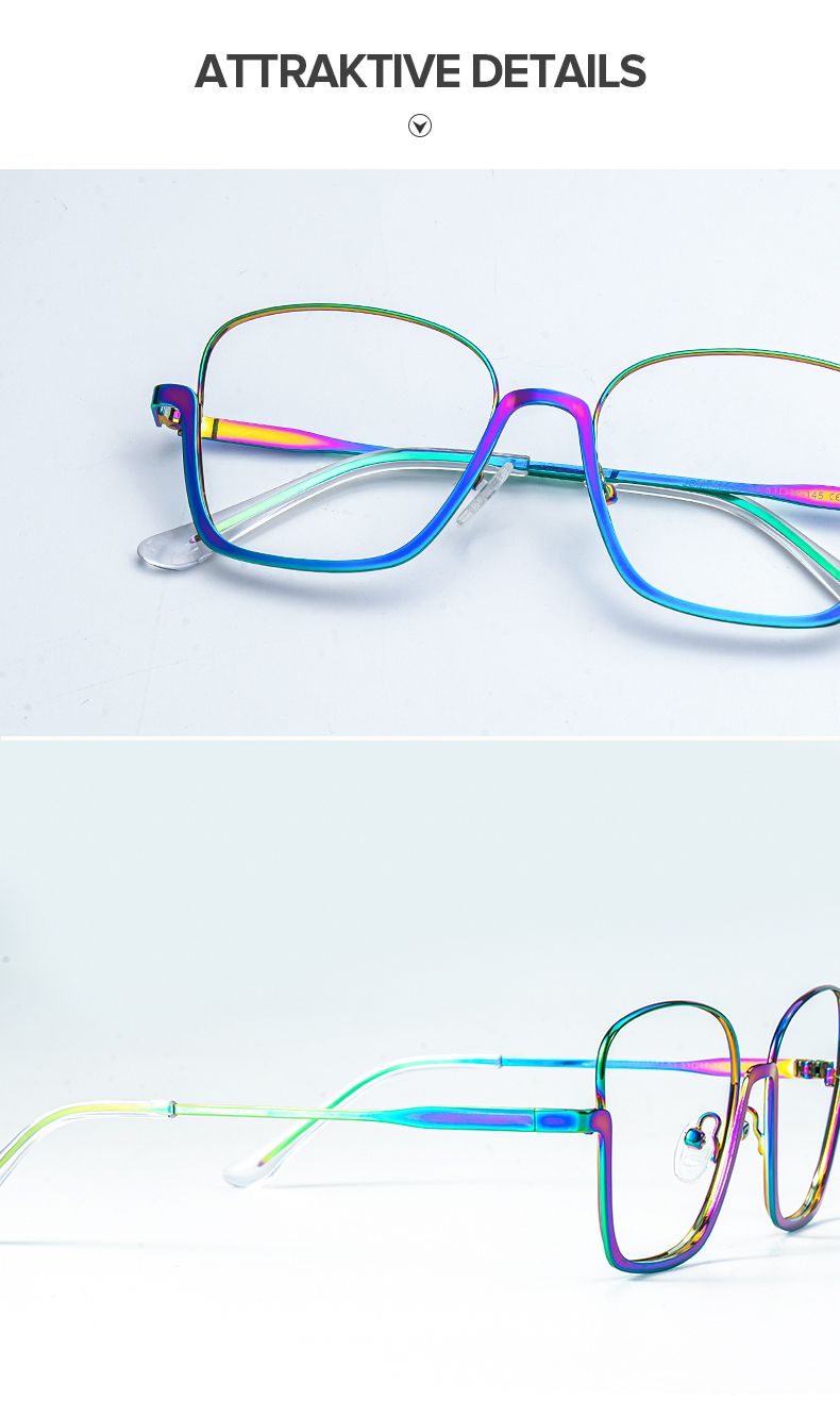 Easter Bunt Quadratisch Brille