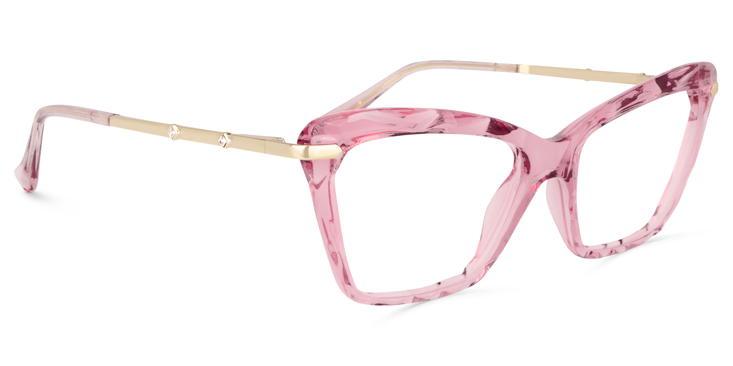 Juliet Kristall Rosa Cat Eye Brille2