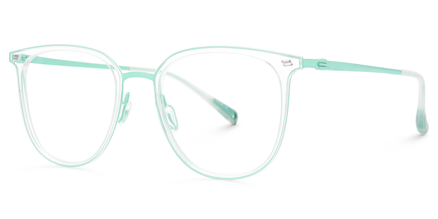 Bonny Grün Rund Brille1