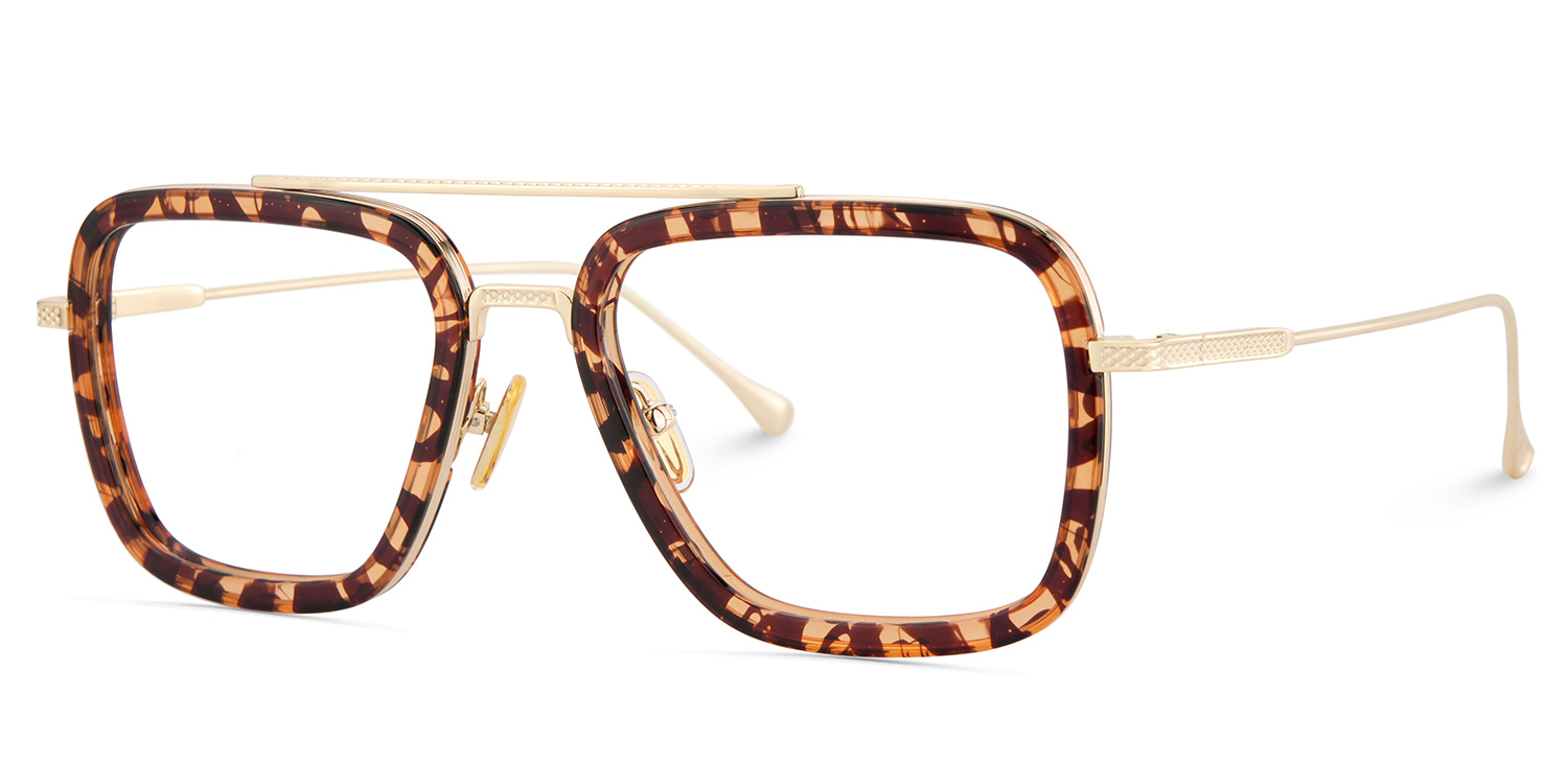 Gifford Tortoise Pilot Gemischte-Materialien Brille2