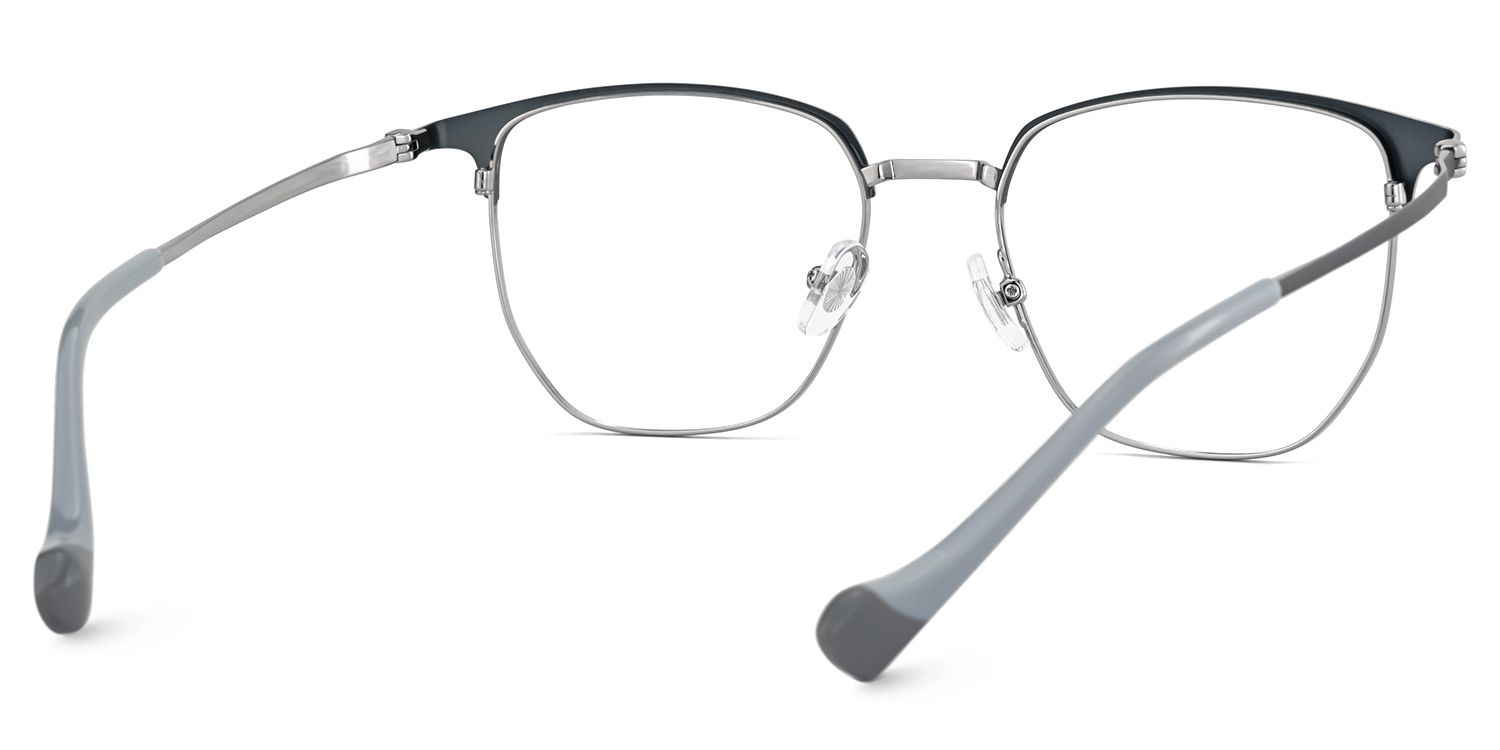 Orpah Grau Browline Metall Brille4