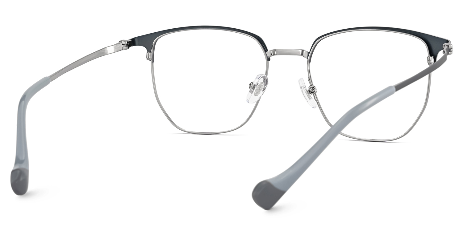 Orpah Grau Browline Metall Brille4
