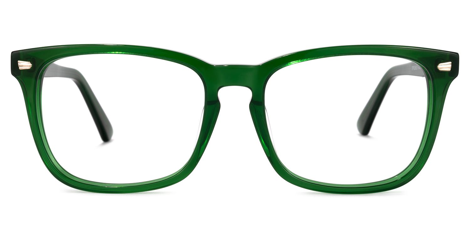 Noel Grün Klar Rechteckig Brille0