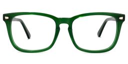 Noel Grün Klar Rechteckig Brille0