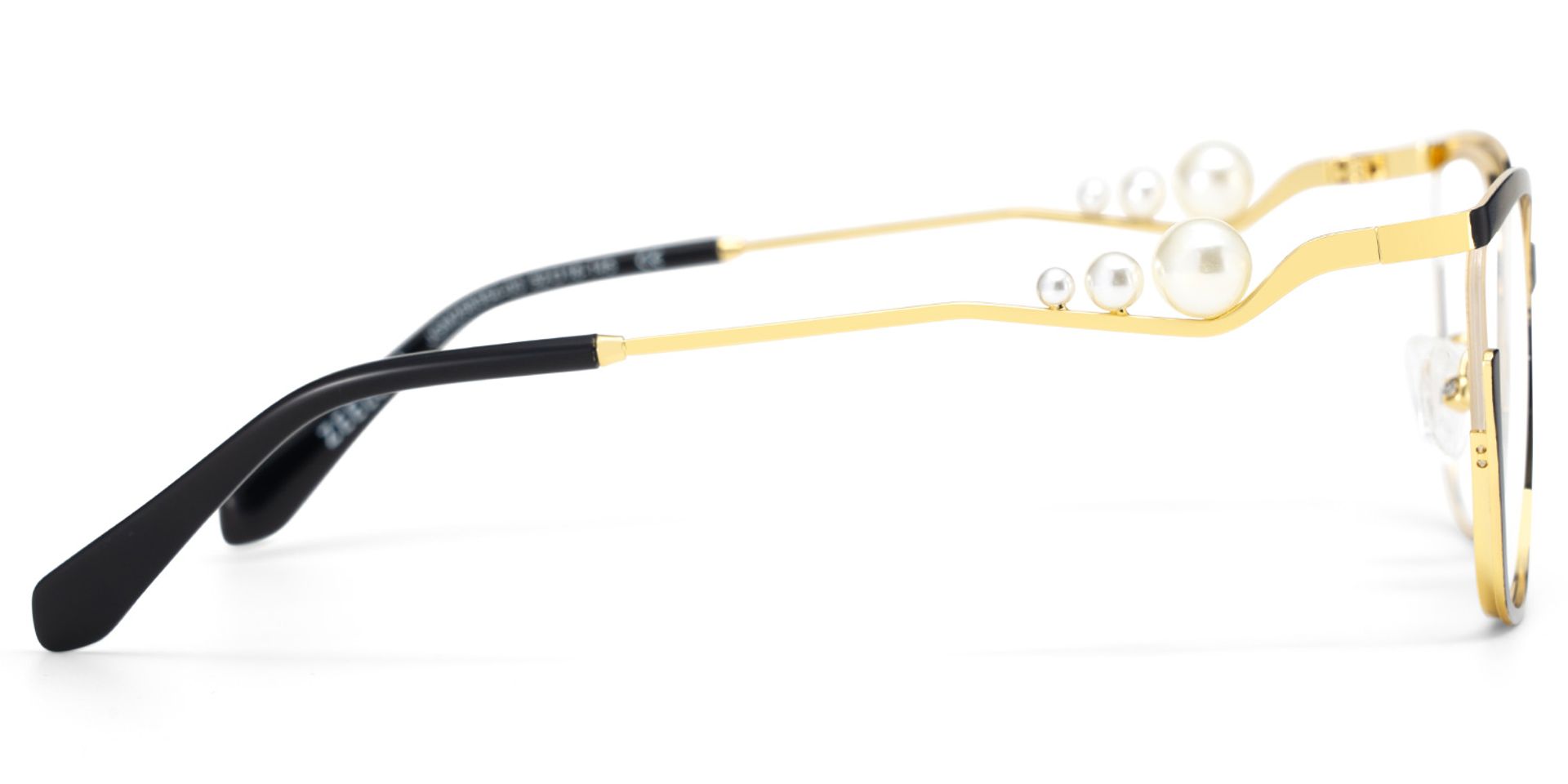 Aria Schwarz Schmetterling Metall Brille4