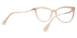 Mila Beige Cateye Brille2
