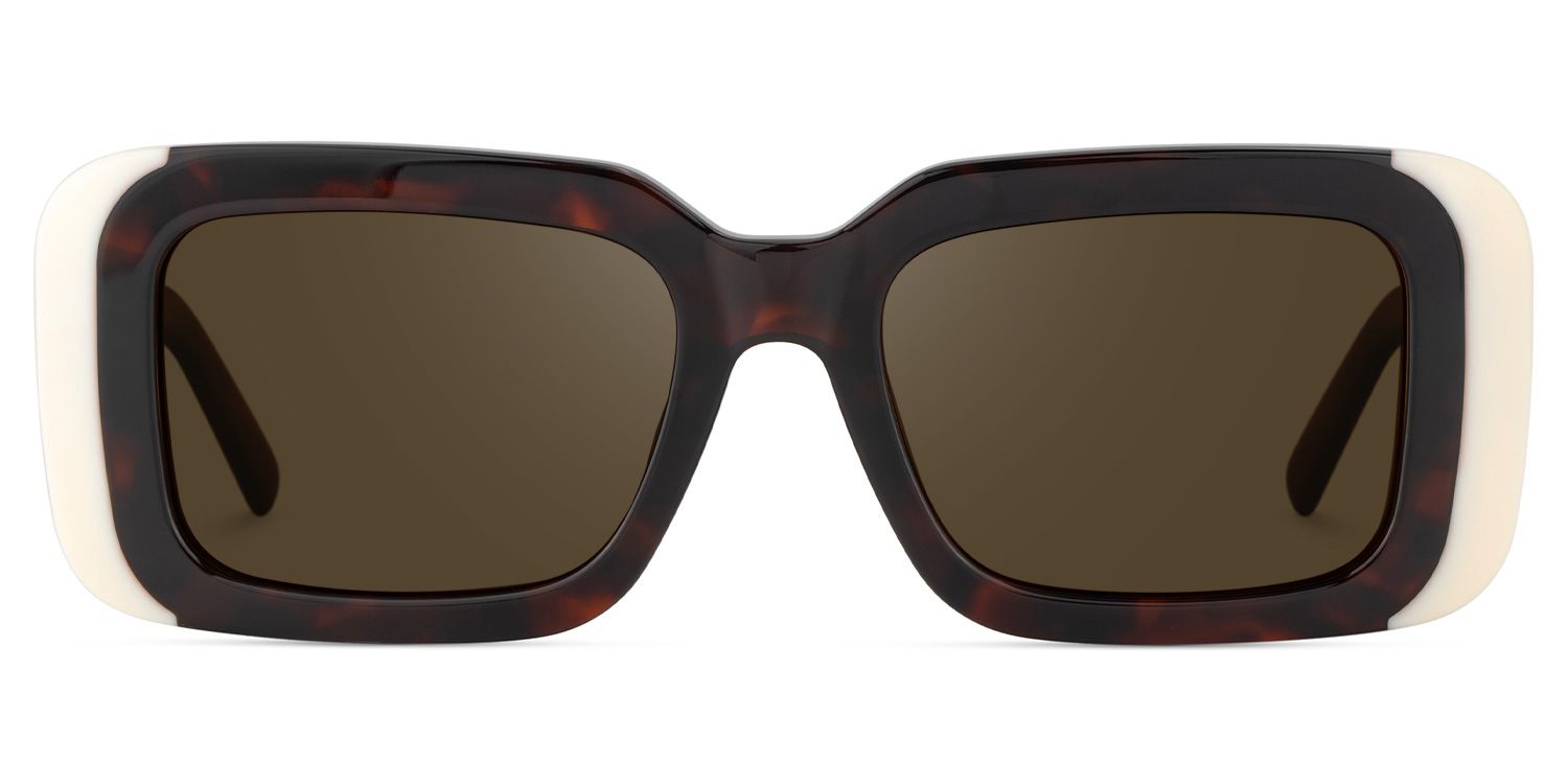 Freya Tortoise Rectangle Sonnenbrille, die Dein Gesicht umrahmen | ZEELOOL0
