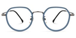 Niahm Blau Geometrisch Brille0