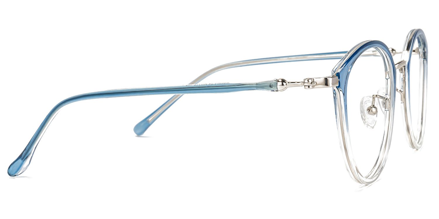 Basilia Blau Rund Brille2