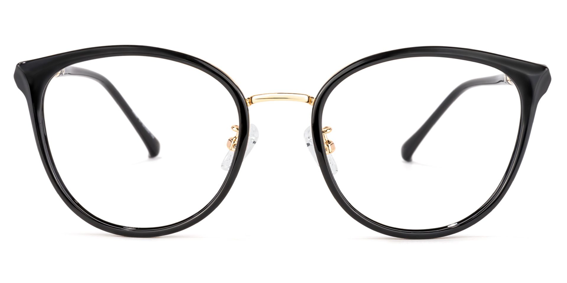 Zabrina Schwarz Rund Brille0