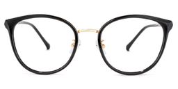 Zabrina Schwarz Rund Brille0