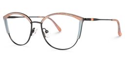 Quintin Orange-Grün Schmetterling Brille1