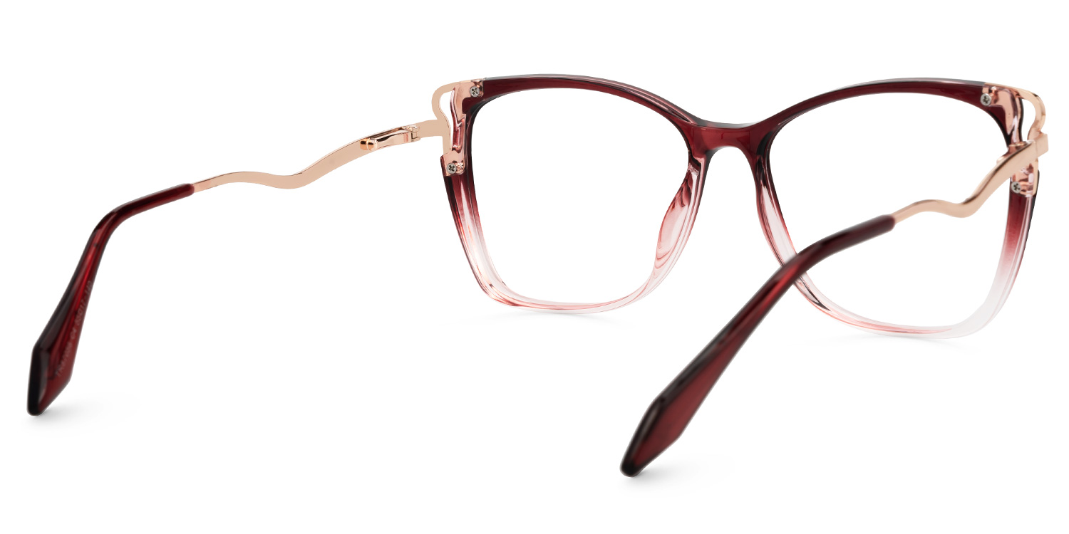Farria Rot Quadratisch Brille2