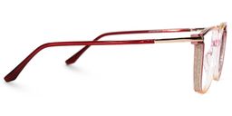 Walden Rot-Gelb Cateye Brille2