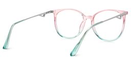 Babbage Rosa-Grün Rund Brille6