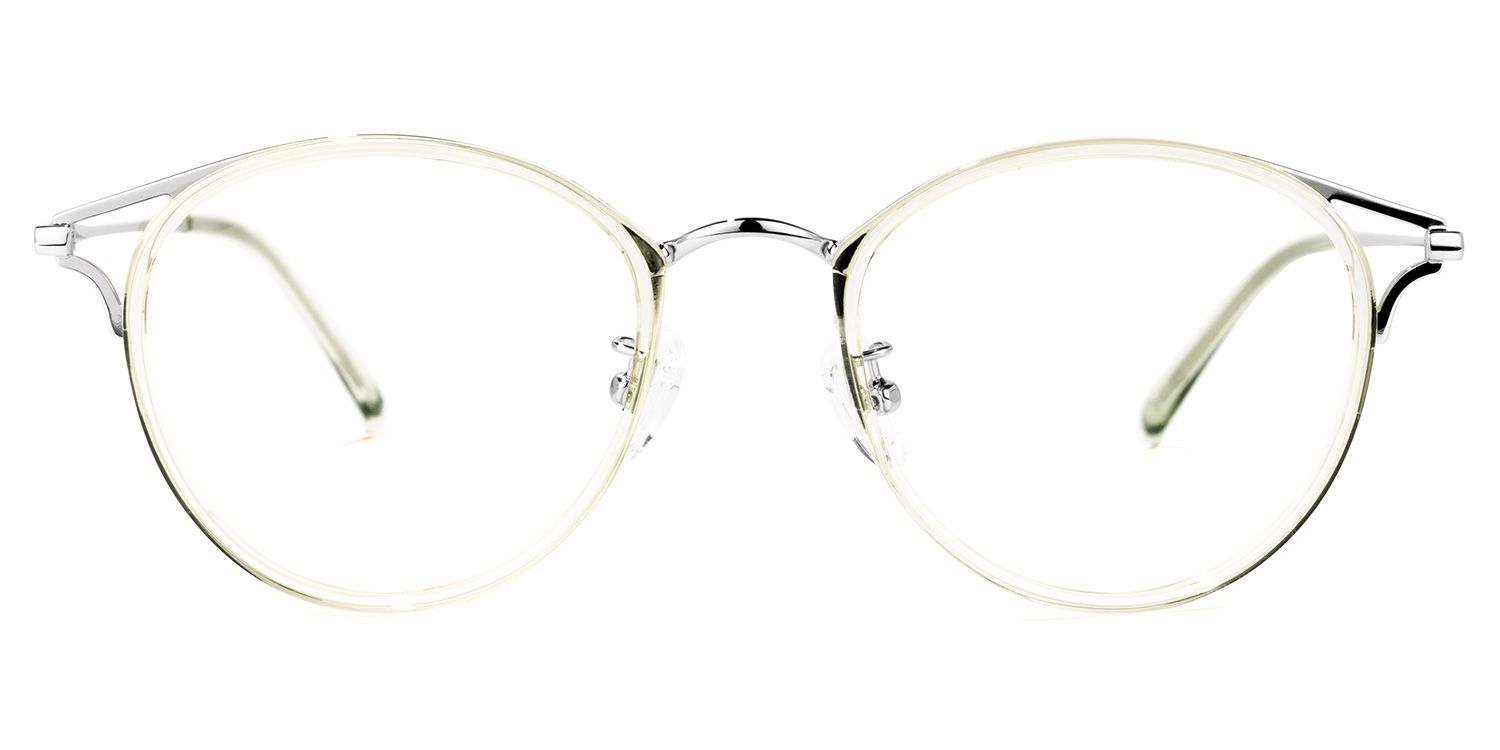 Quaneisha Hellgrün Rund Brille0