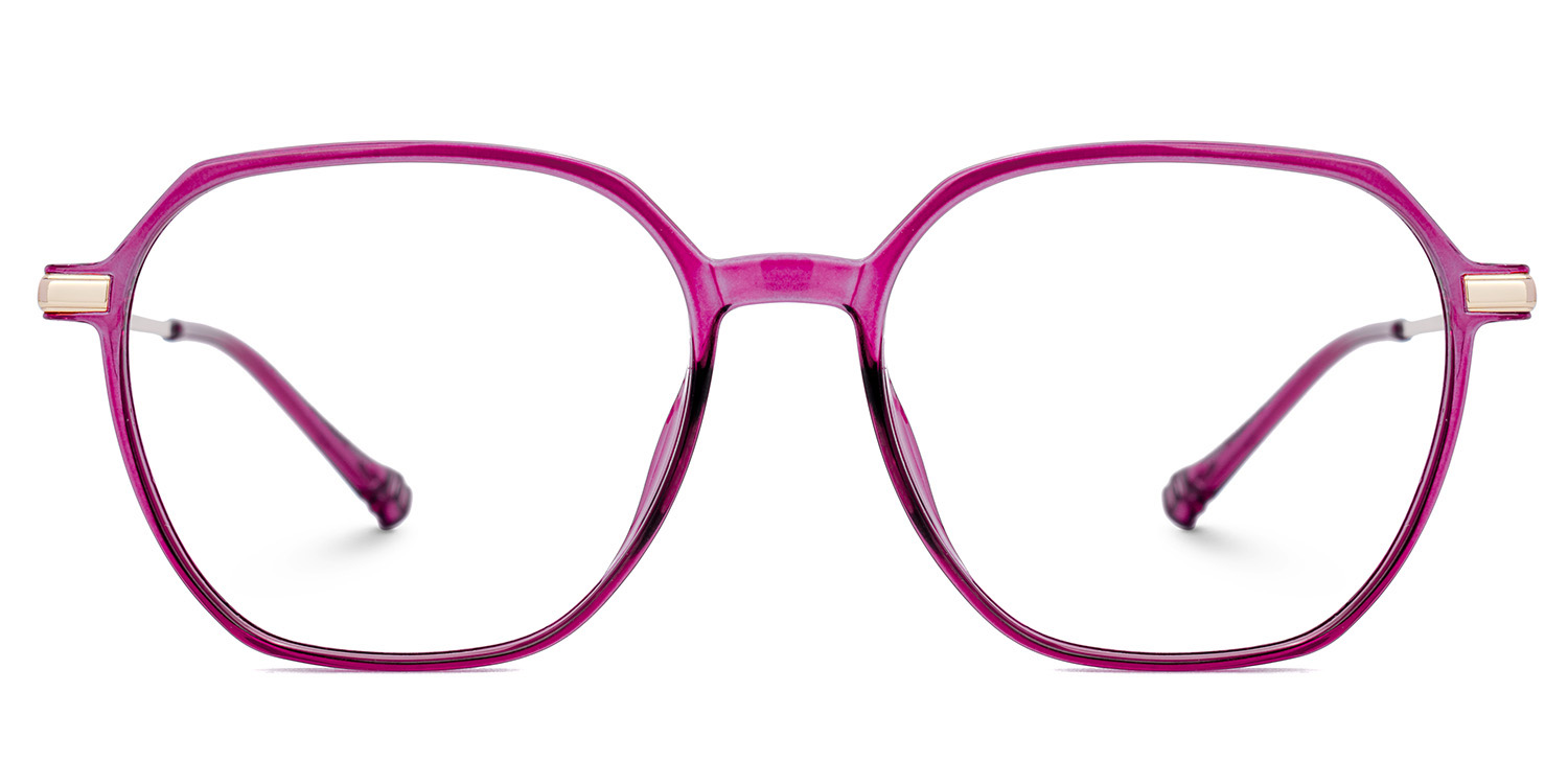 Helena Rot Geometrisch Gemischte Materialien Brille2