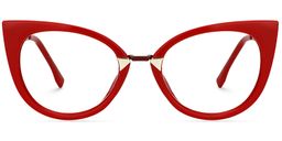 Jacqueline Rot Cateye Brille0