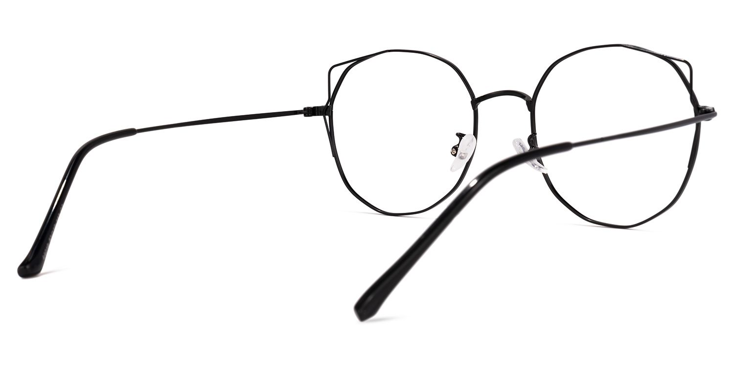 LaRue Schwarze Geometrische Brille3