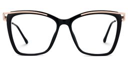 Matia Schwarz Quadratisch Brille0