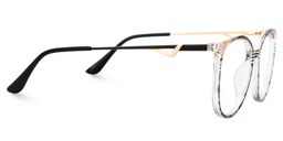 Babbage Blumendruck-Braun Rund Brille3