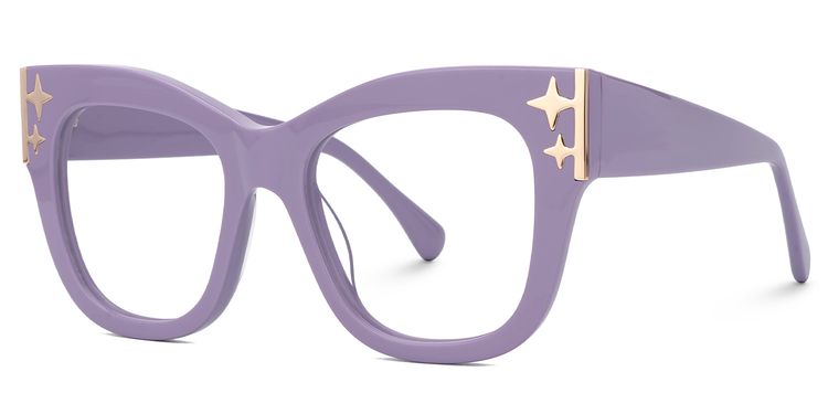 Minfia Lila Quadratisch Brille