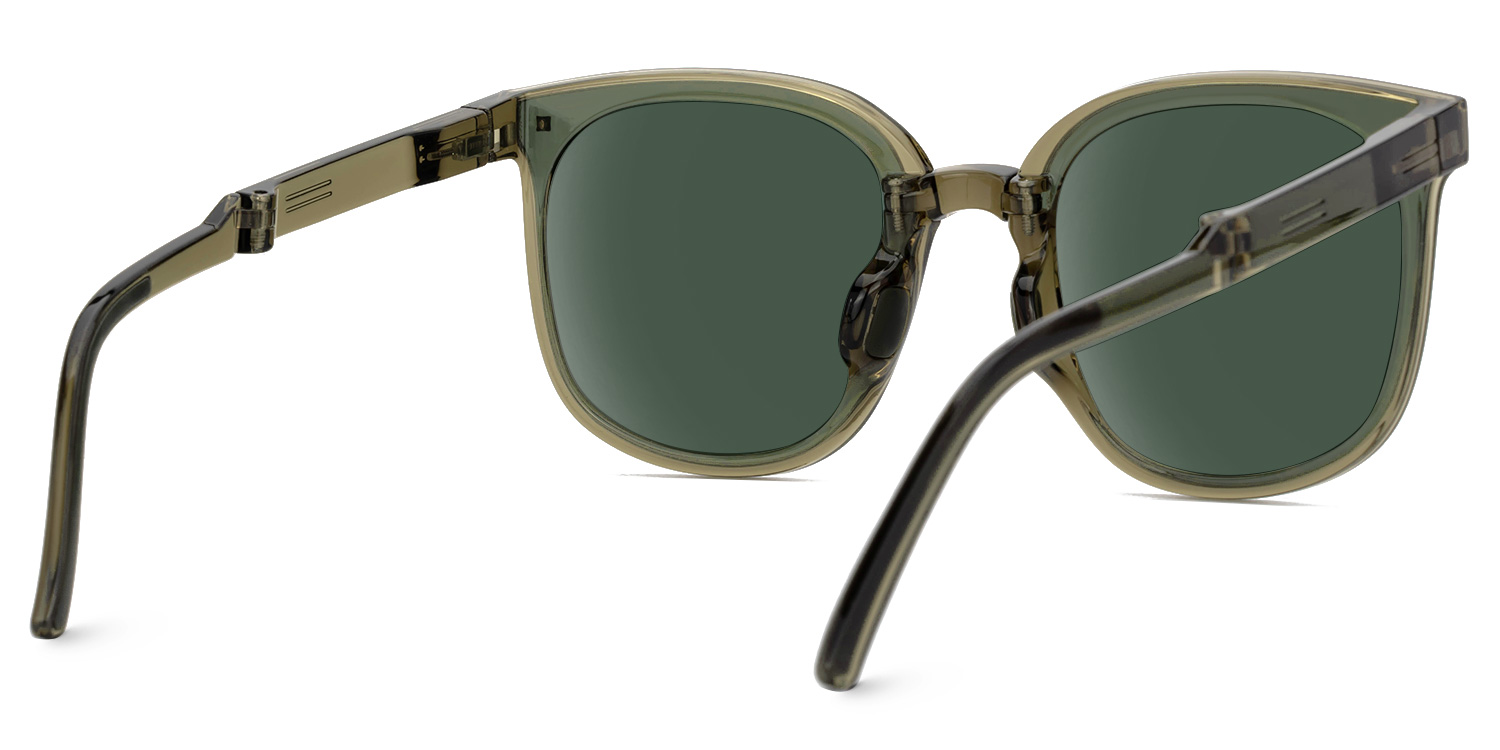 Sulaika Faltbar Grün Quadratisch Sonnenbrille4