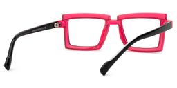 Zephyr Rot Rechteckig Brille3