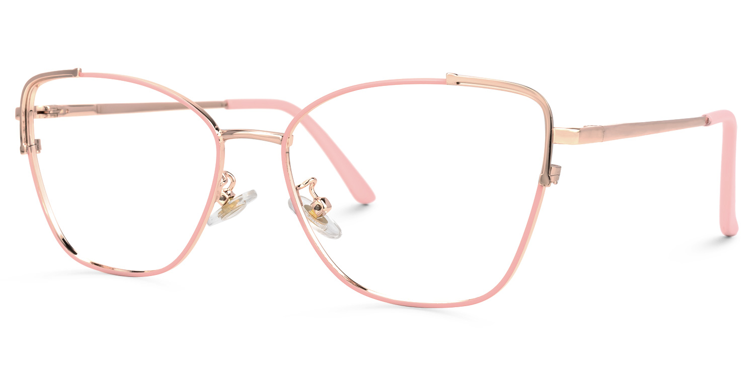 Farida Rosa-Gold Schmetterling Brille1