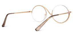 Alina Schwarz-Tortoise Rund Brille4