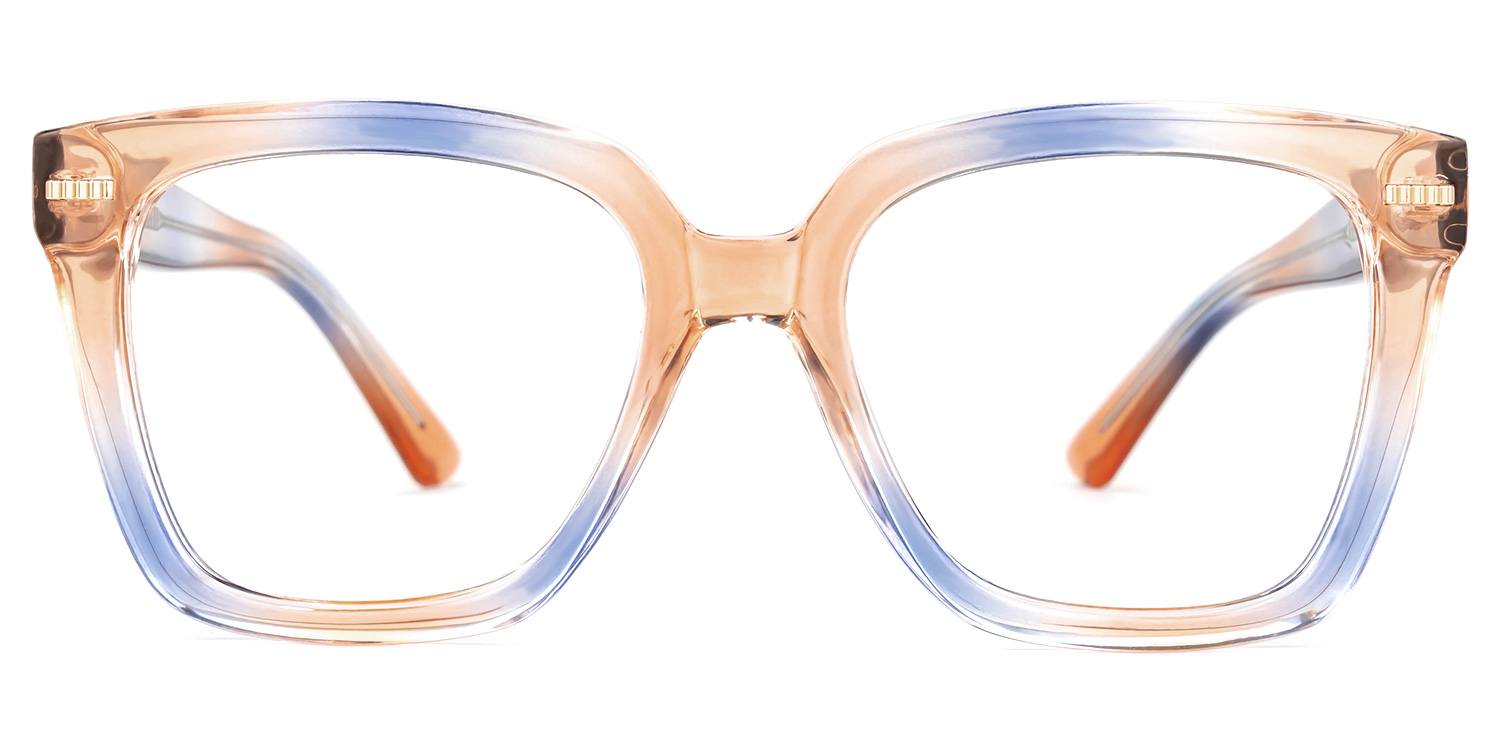 Cambria Orange-Blau Rechteckig Brille0
