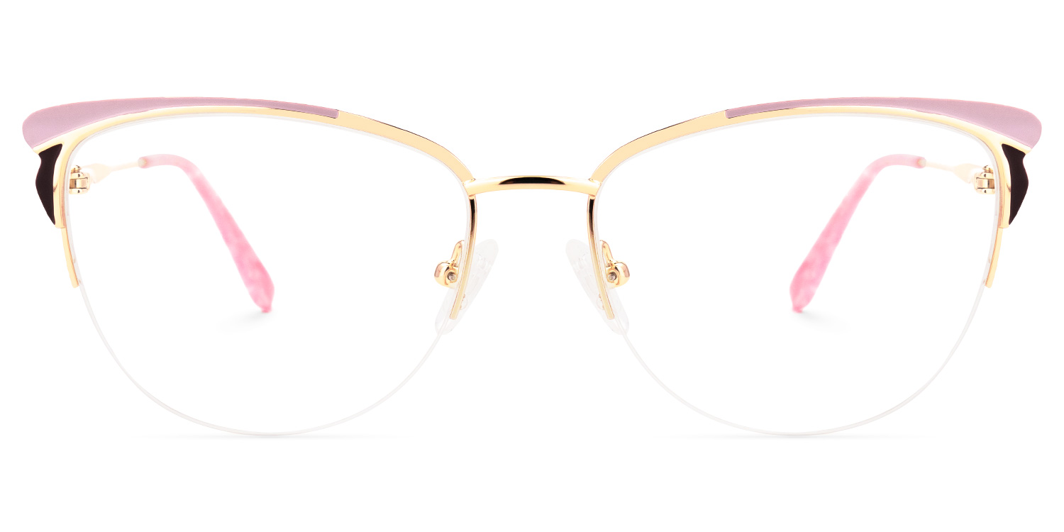 Val Rosa-Gold Cateye Brille0