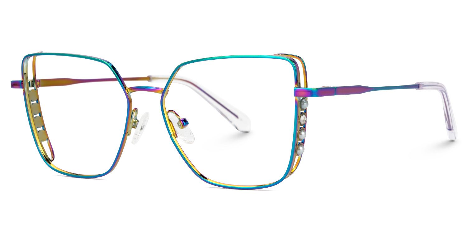 Jamison Bunt Quadratisch Metall Brille2