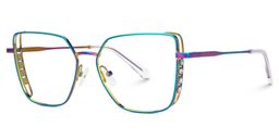 Jamison Bunt Quadratisch Brille2