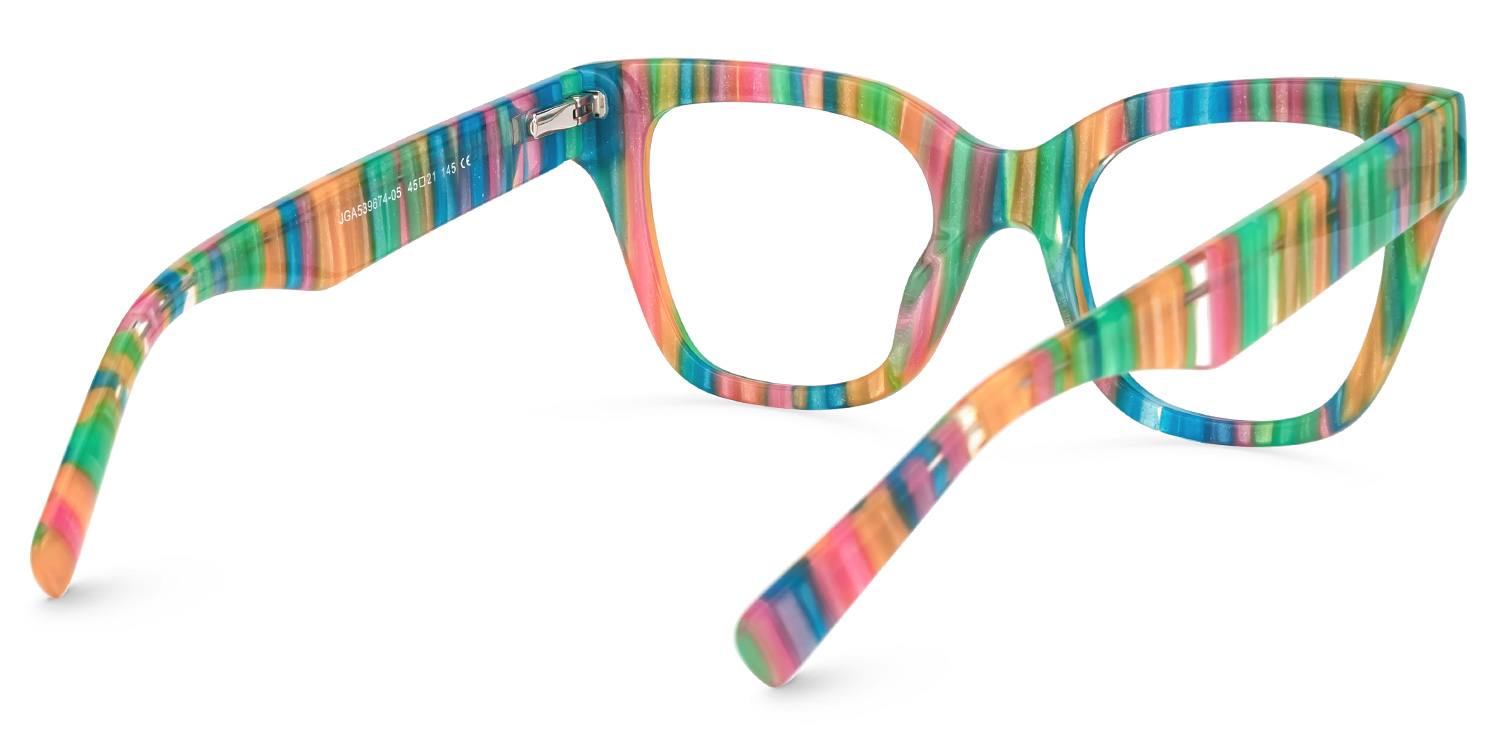 Nereyda Pfefferminzbonbon Bunt Cateye Bonbon Brille3