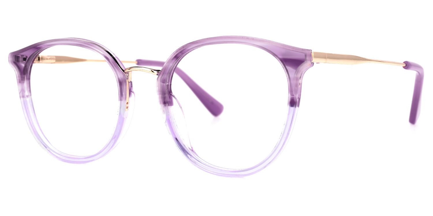 Adara Lila Kristall Rund Brille1