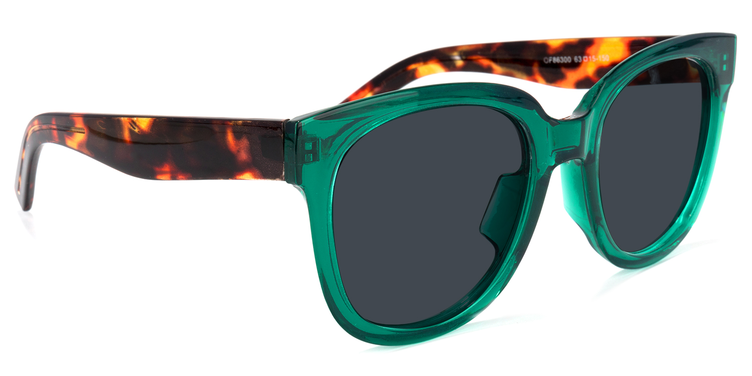 Roxanne Dunkelgrün Quadratisch Sonnenbrille2