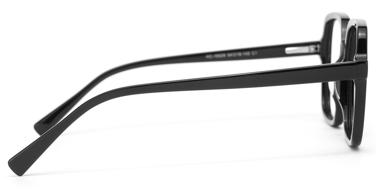 Ember Schwarz Quadratisch Acetat Brille3
