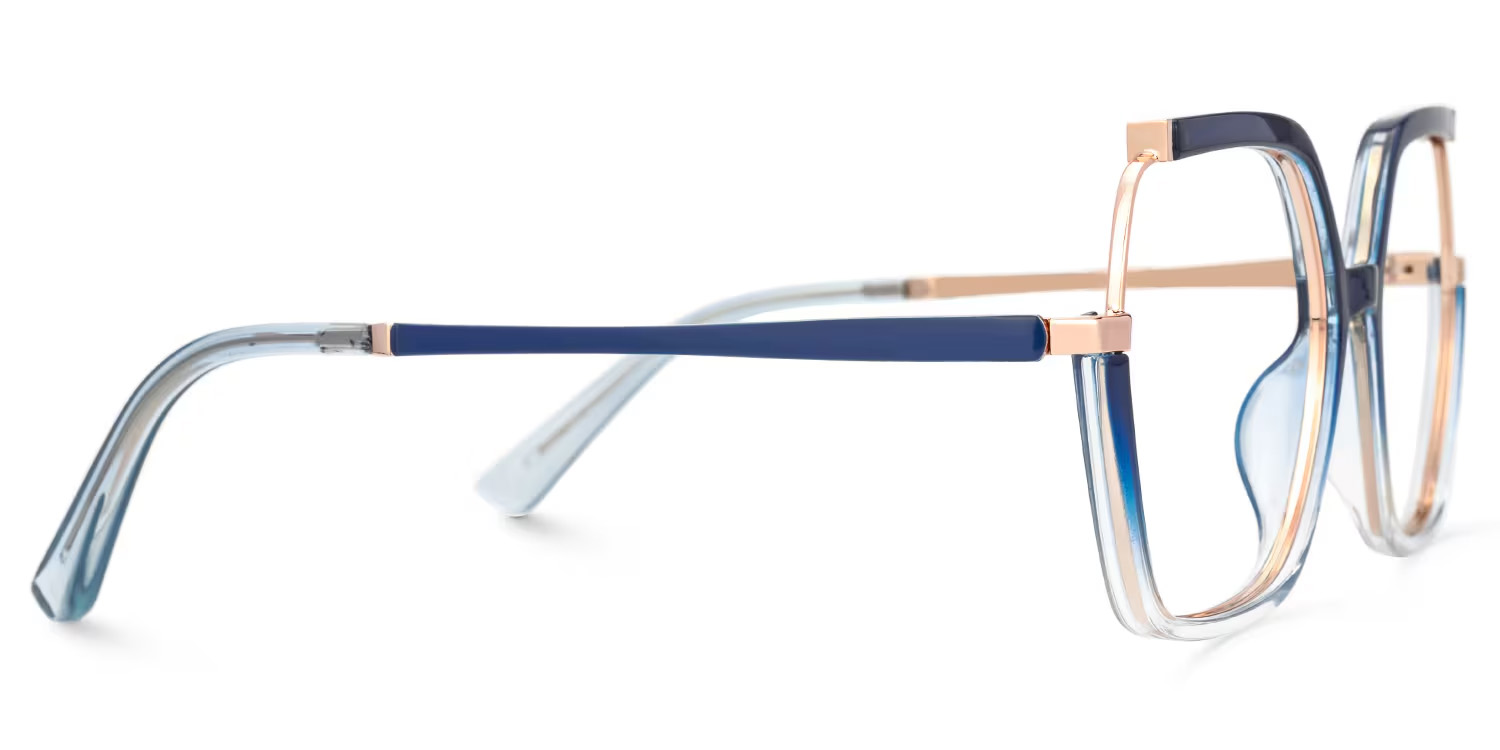 Yulisa Blau Quadratisch Brille6