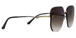 Geralene Gold Geometrisch Sonnenbrille2
