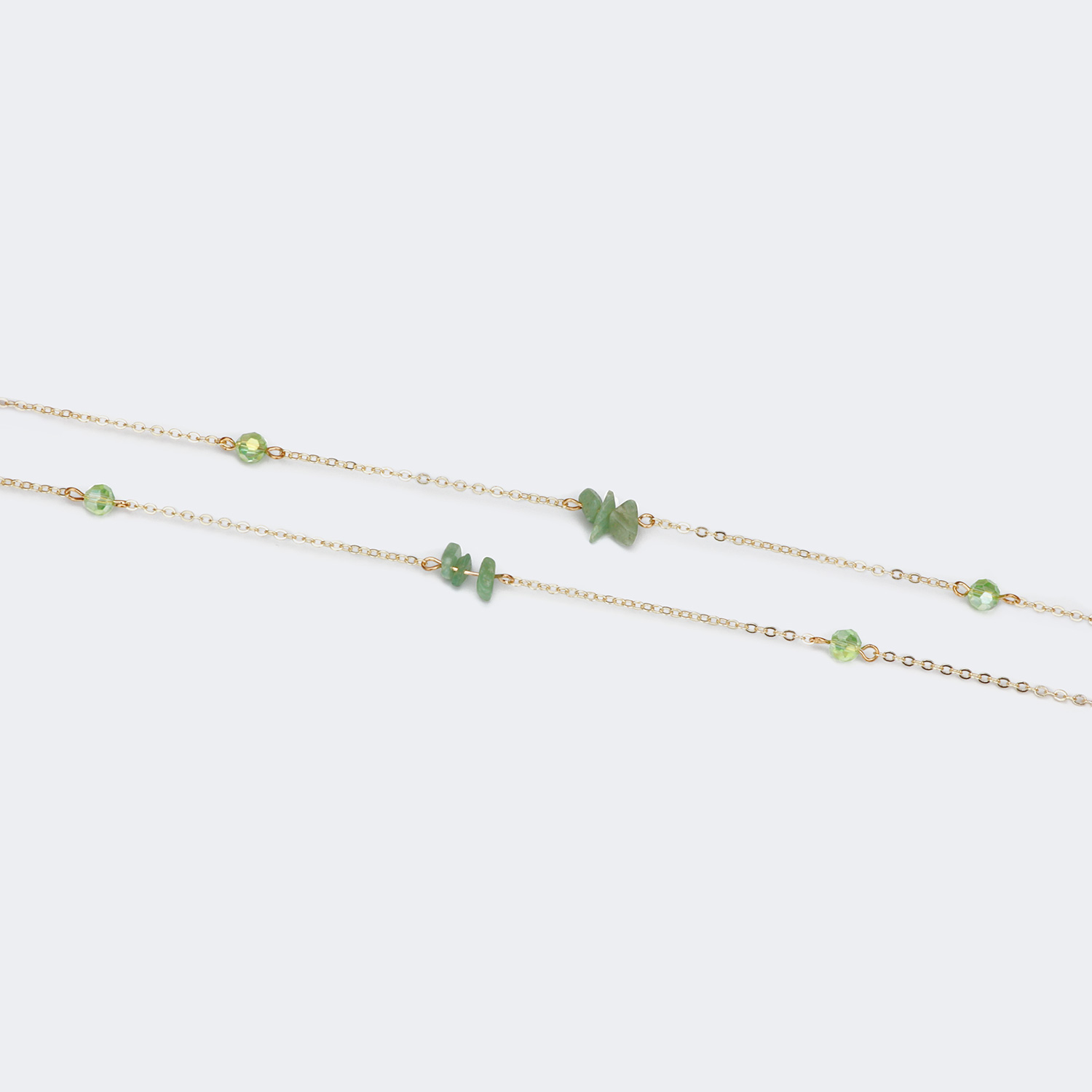 Fannie Gold-Grün Brillenkette3