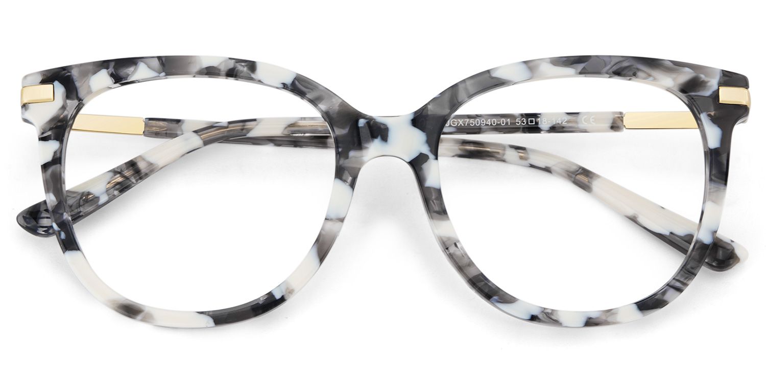 Mailyn Marmor Rund Gemischte-Materialien Brille3