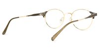 Orlaithe Dunkelgrün-Gold Rund Brille3