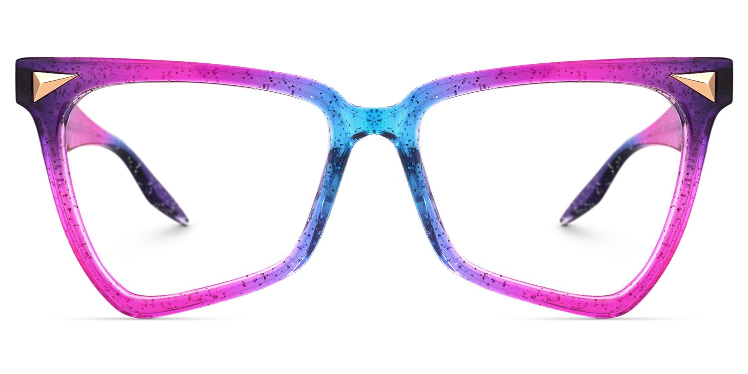 Cicely Lila-Bunt Geometrisch Brille0