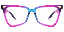 Cicely Lila-Bunt Geometrisch Brille0