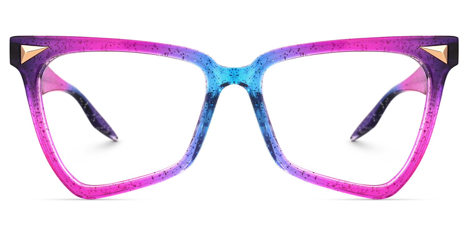 Cicely Lila-Bunt Geometrisch Brille0