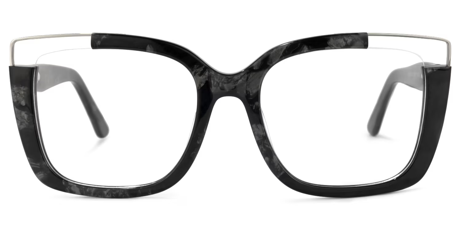 Dortch Schwarz Quadratisch Brille2