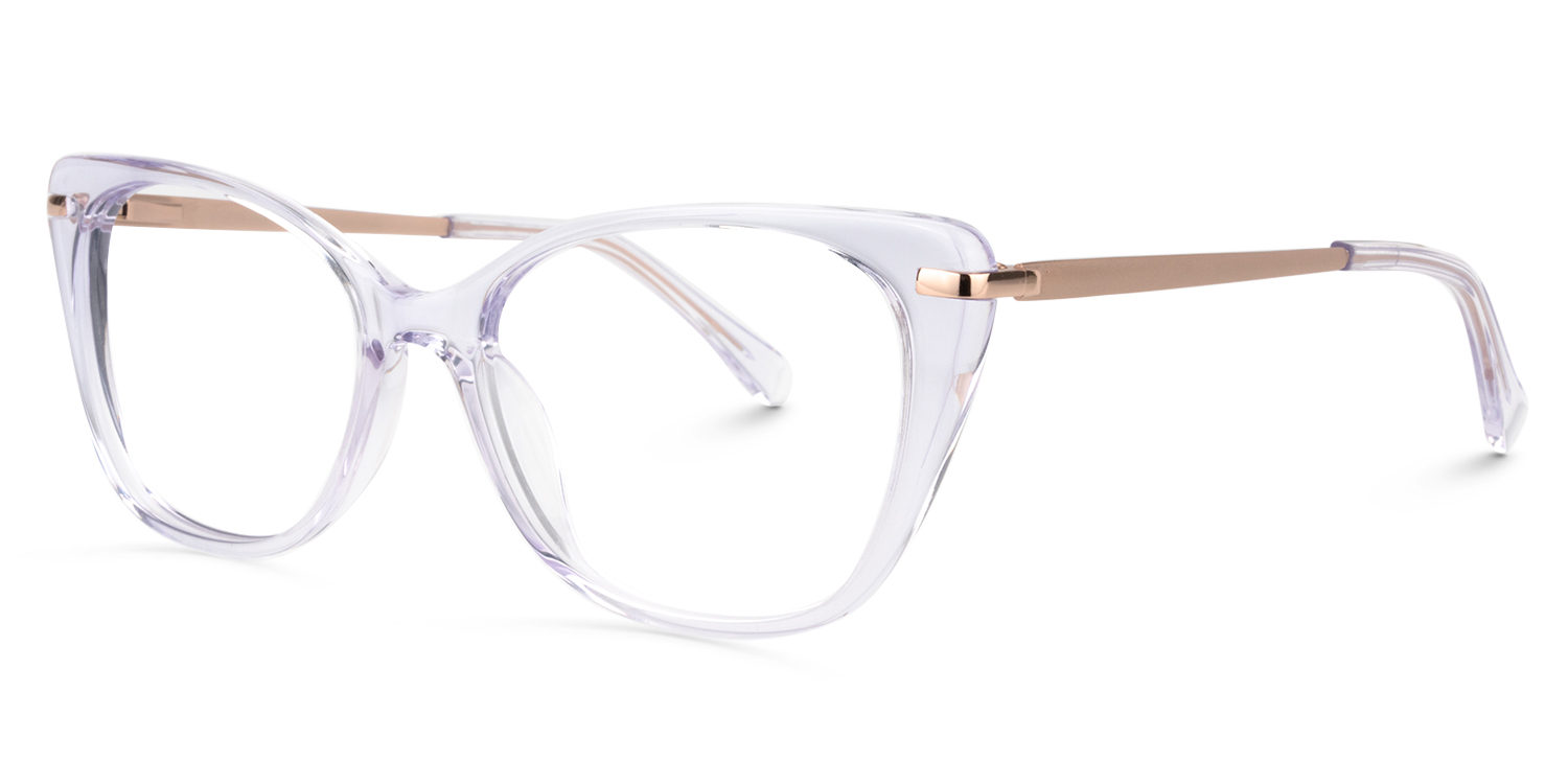 Helllila Kristall Cateye Brille2