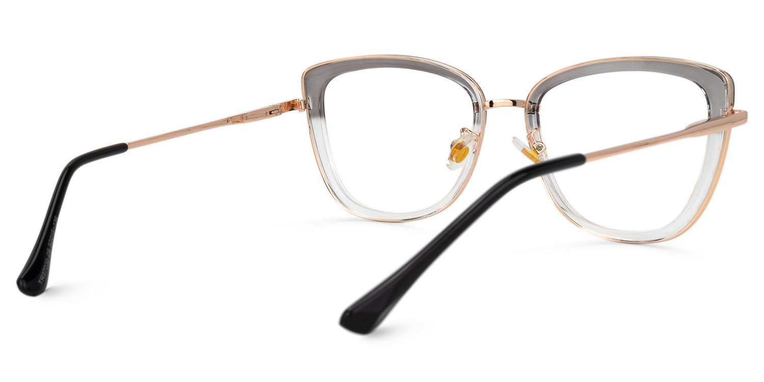 Leah Grau Kristall Cateye Brille2